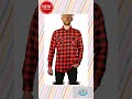 Mens 100% Cotton Flannelette Shirt Long Sleeve Check Authentic Flannel - Red/Black - 6XL