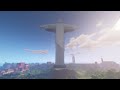 Cristo Redentor from Civilization 6, but in Minecraft