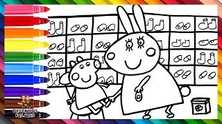 Desenhar E Colorir Peppa Pig Comprando Novas Sandálias Desenhos Para Crianças