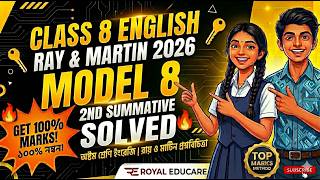 Ray U0026 Martin Question Bank 2026 Class 8 English  2nd Summative  Model 8  Page 8183 Solve