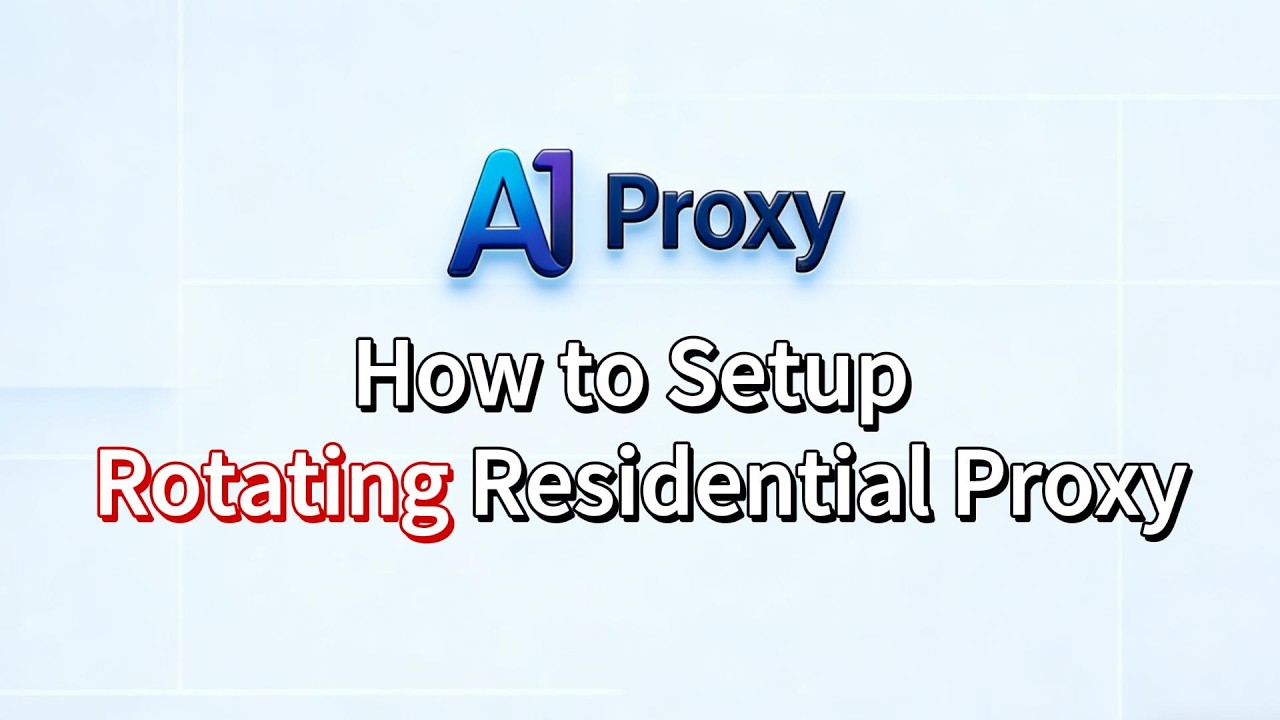 How to Set Up Rotating Residential Proxies | A1proxy Tutorial - YouTube