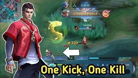 Chou one kick one kill 💯% damage (MLBB)