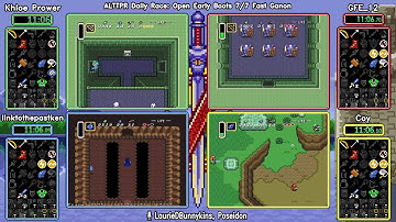 Open 7/7 Fast Ganon (Early Boots), Nov 14 2019.  ALTTP Randomizer Daily Race.