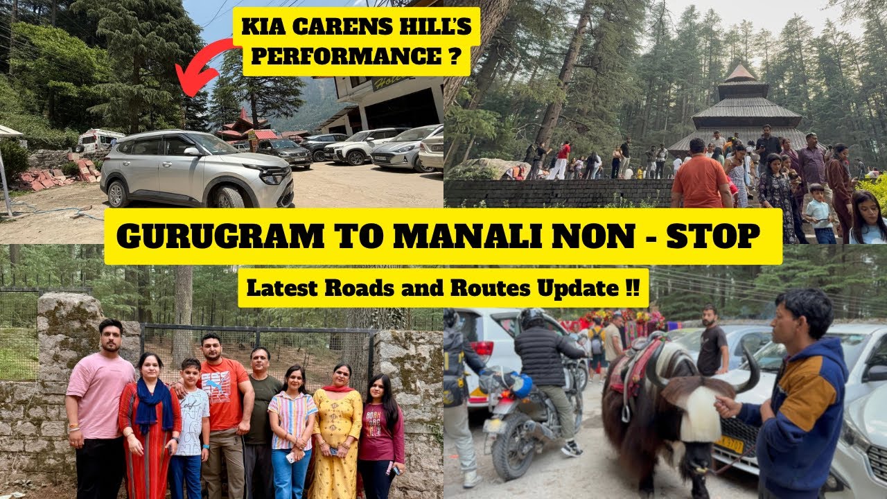 Kia Carens Full Load Mein Hills Test🏔️ Gurugram to Manali Trip Review | 8 Log + Luggage Performance🔥