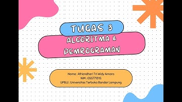 TUGAS 3 PRAKTIK ALGORITMA & PEMROGRAMAN