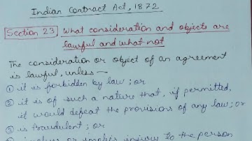SECTION 23 OF INDIAN CONTRACT ACT 1872 || WHAT CONSIDERATION AND OBJECTS ARE LAWFUL || LAW EXPLORER