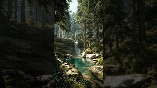 Peaceful Forest Morning 🌿 | Relaxing Waterfall & Nature Sounds in 8K