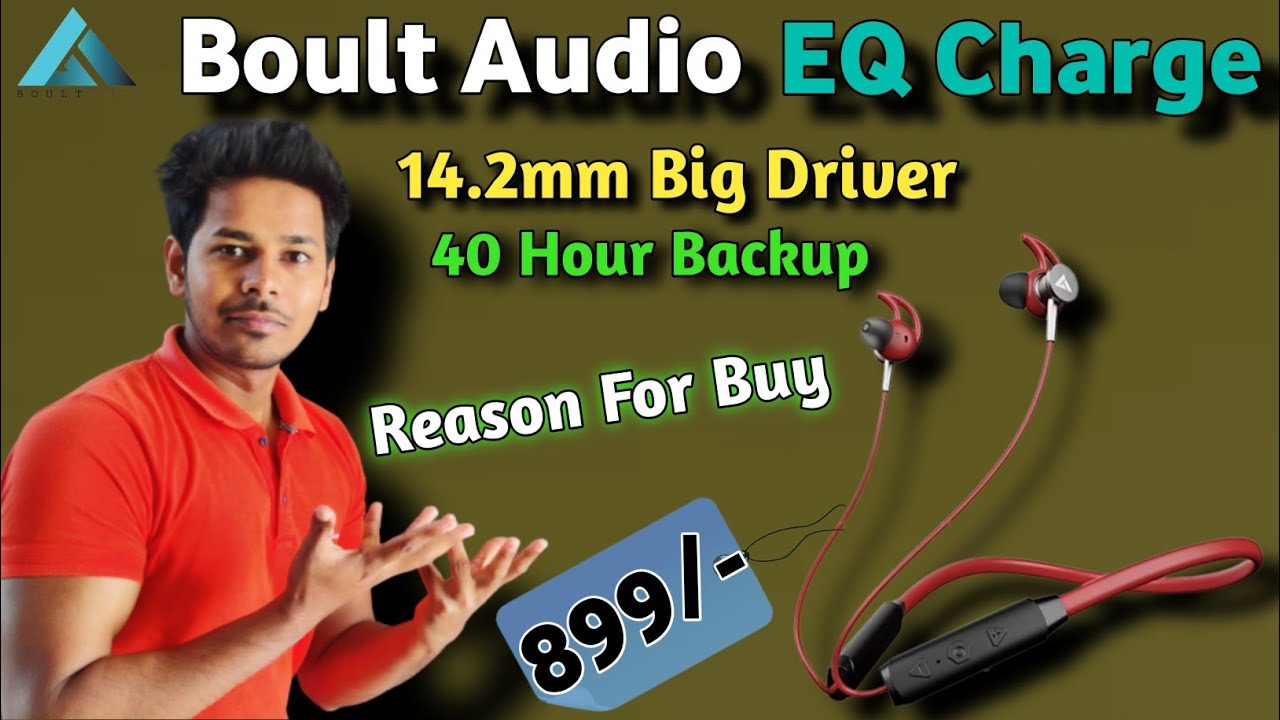 Boult Audio EQ Charge Neckband 🔥| 14.2mm Driver ❤️| 40Hour ⚡| boult audio eq charge neckband