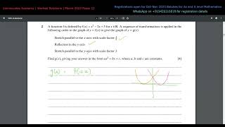 9709_m23_qp_12 | Q2 | Functions - Transformations