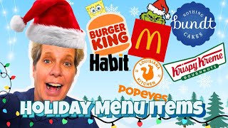 Trying the Holiday Fast Food Menu Items! 🎄🍔🍩