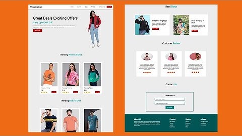 Ecommerce Website Using HTML CSS and JavaScript in Hindi | Ecommerce Website Using HTML and CSS