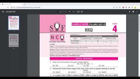 SOF National Cyber Olympiad Class 4 (2021-2022)