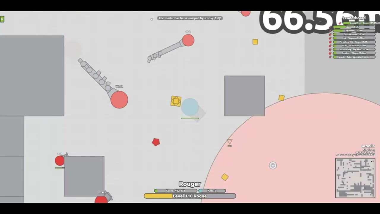 Taking Over In Growth Manhunt Maze! Arras.io