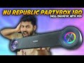 Nu Republic PartyBox 180 Review | 18W Speaker with RGB Lights, 52mm Driver, BT 5.4, TWS, FM
