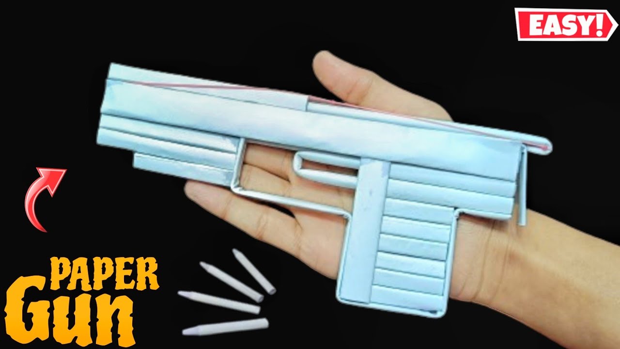 How To Make A Gun That Shoots Paper Bullets How to make a paper gun that shoots paper bullets easy - YouTube