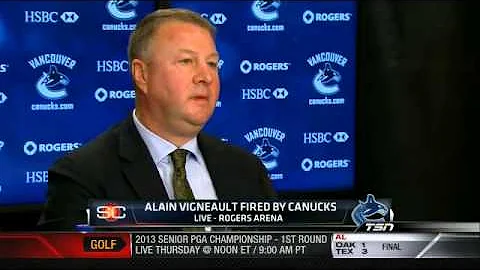 Mike Gillis Press Conference After Firing Coaching Staff 05/22/13