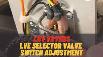 LVE 200 Series Selector Valve Switch Adjustment - Henny Penny LOV Fryers