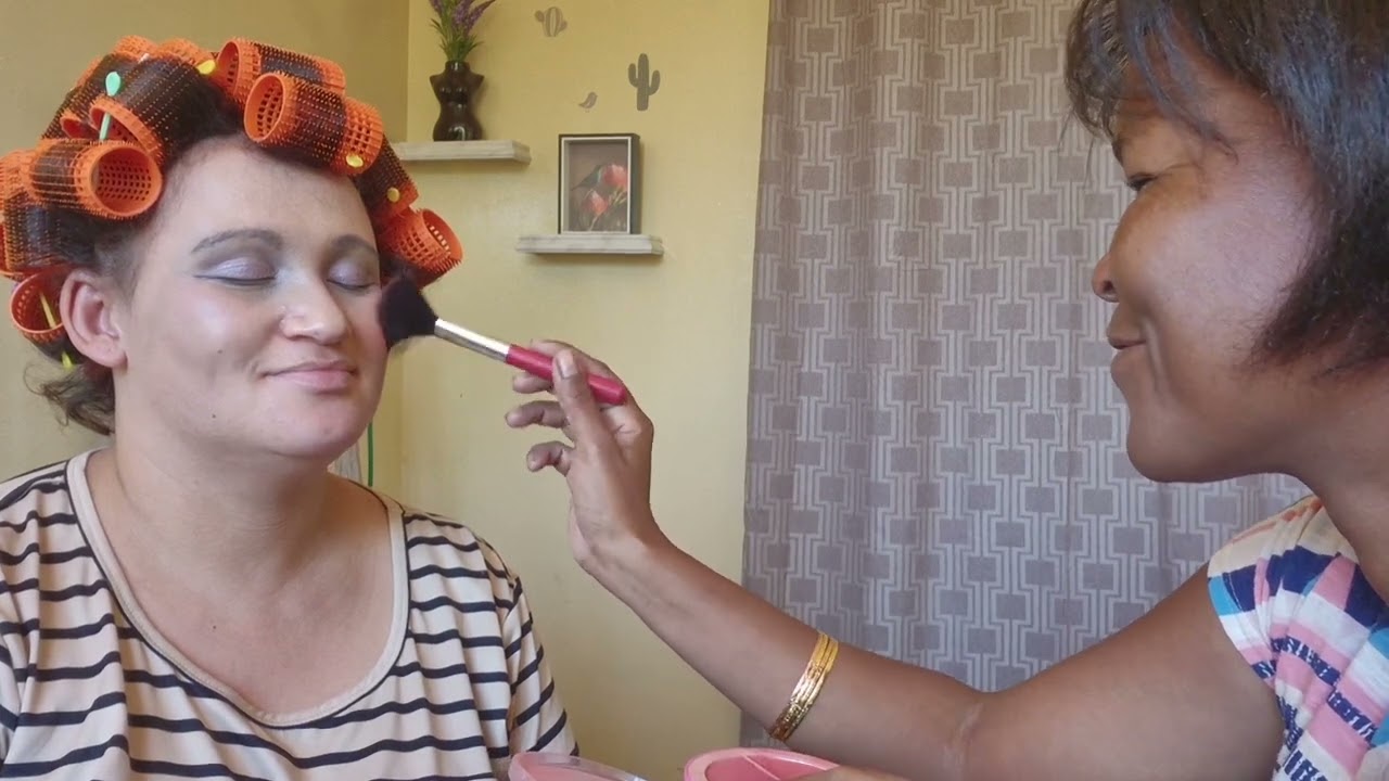 RELAXING - My BF did my makeup for a party // Relaxing makeup application and sounds