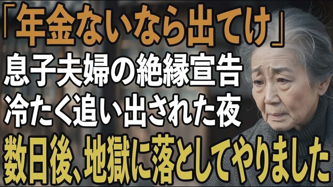 「年金ないなら出てけ」75歳の母に絶縁宣言をし”貧乏人扱い”をする息子夫婦。数日後に繰り出した”意外な一手”で地獄に突き落とした結果...【シニアライフ】【60代以上の方へ】