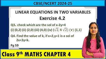 Linear equations in two variables exercise 4.2 Q3, Q4 | Class 9 Maths Chapter 4