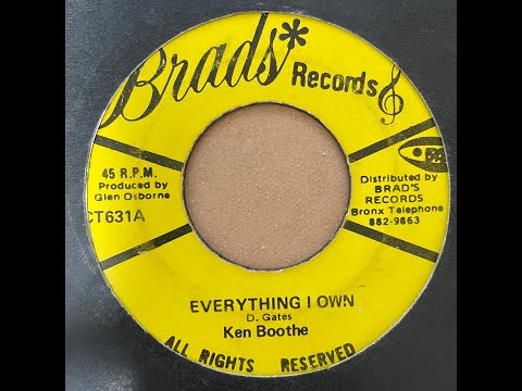 Ken Boothe - Everything I Own【7-21128】 - YouTube