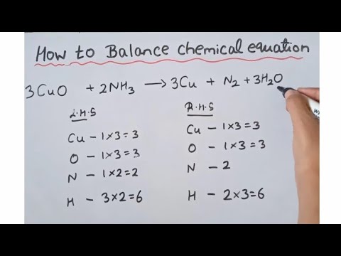 Balancing chemical equation