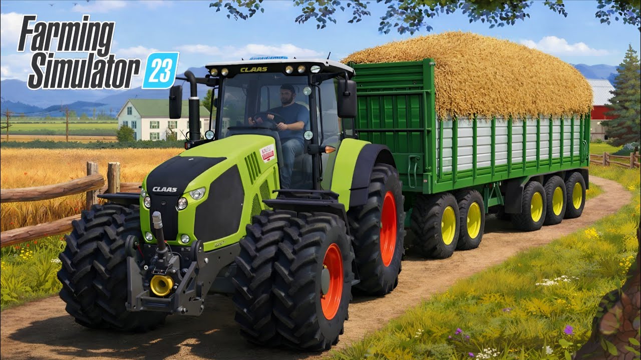 Fs 23 Selling Straw With New Claas Tractor ! Farming Simulator 23 ! Timelapse #fs23 