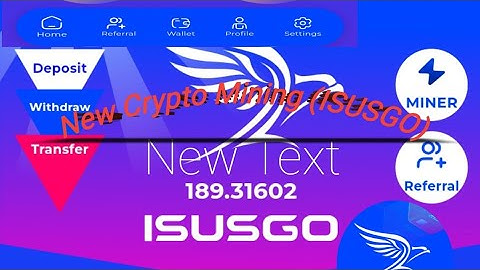 ISUSGO NETWORK(NEW CRYPTO MINING NETWORK)