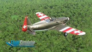 Morane-Saulnier D-3801 Swiss Fighter Aircraft During WW2 in Flight Simulator