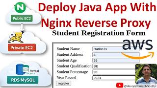 ✨How to Deploy a Java Web App Student Registration Form nginx Reverse proxy  | Tomcat + RDS MySQL