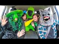 Wolf Surprises Witch and Twin Sisters with Dancing Car Ride!