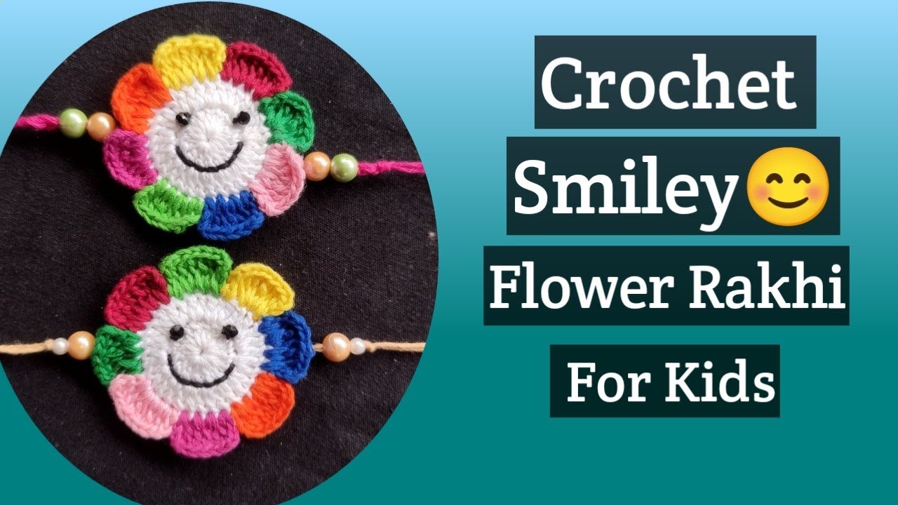Crochet  Smiley Flower  Rakhi  #vaishaliscrochet