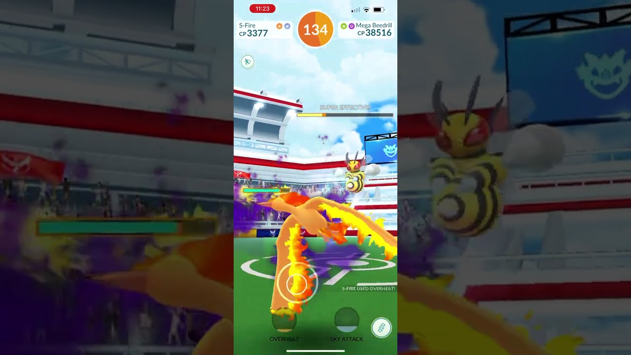 Mega Beedrill Unique Solo v Fire Team 2