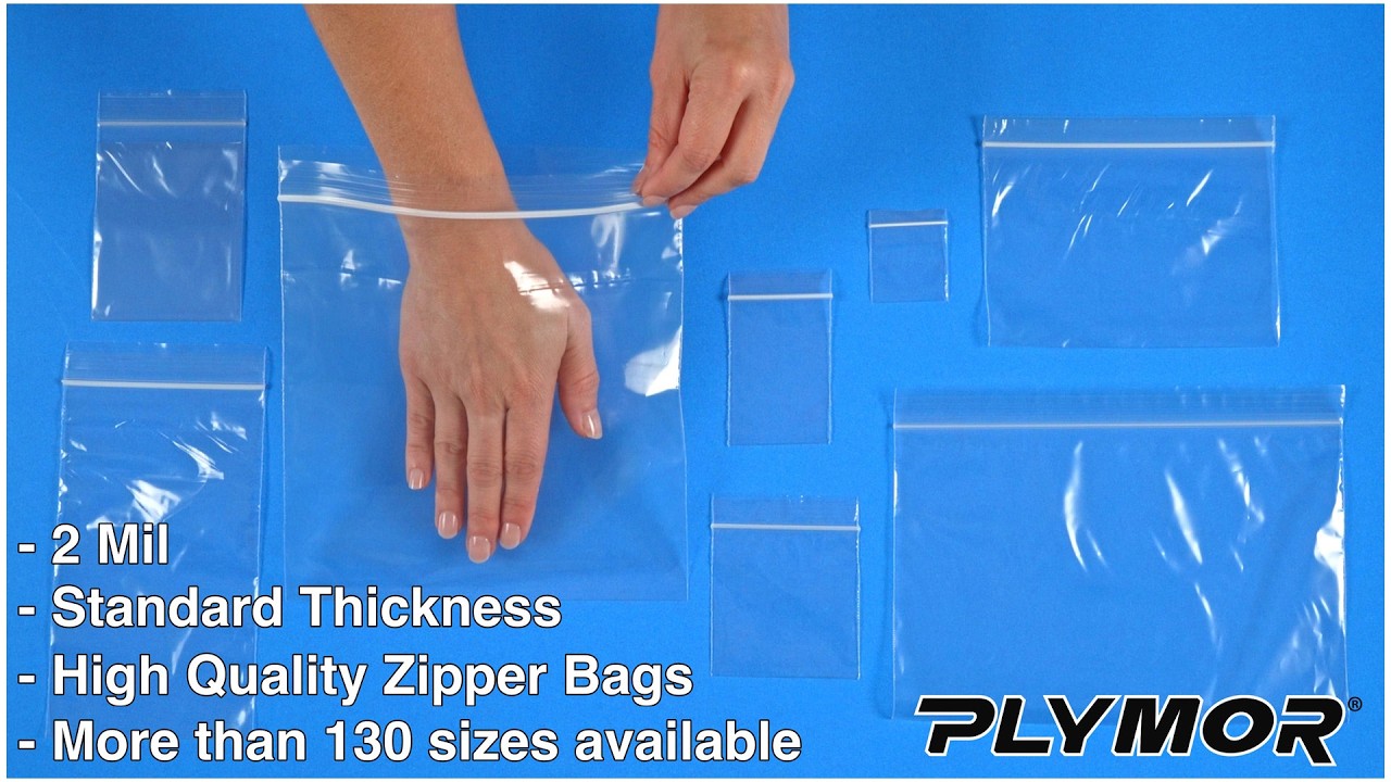 Zipper Bags, 2 mil (standard thickness)
