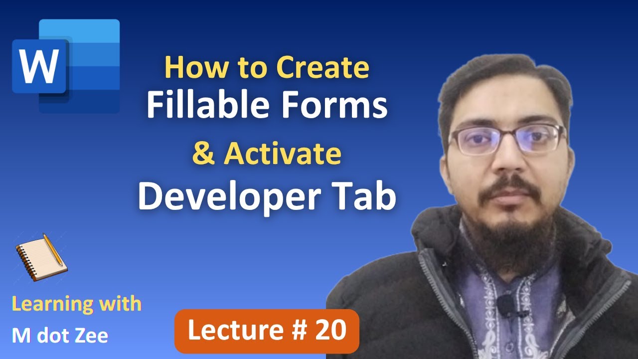 How to Create Fillable Forms in MS Word | Developer Tab in Word ...
