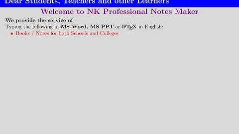 NK Professional Notes Maker for Latex Beamer Presentations