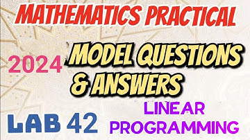 MATHS PRACTICAL //2024 MODEL QUESTIONS AND ANSWERS//LAB 42//LINEAR PROGRAMMING//8 MARKS SURE 👍🏻