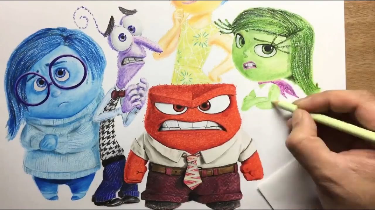 Inside Out Blue Hair Girl Drawing - wide 5