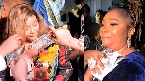 See How Jaiye Kuti,Others Spray Money On Zanzee On The Dance-floor At Her Daughter 16th Birthday