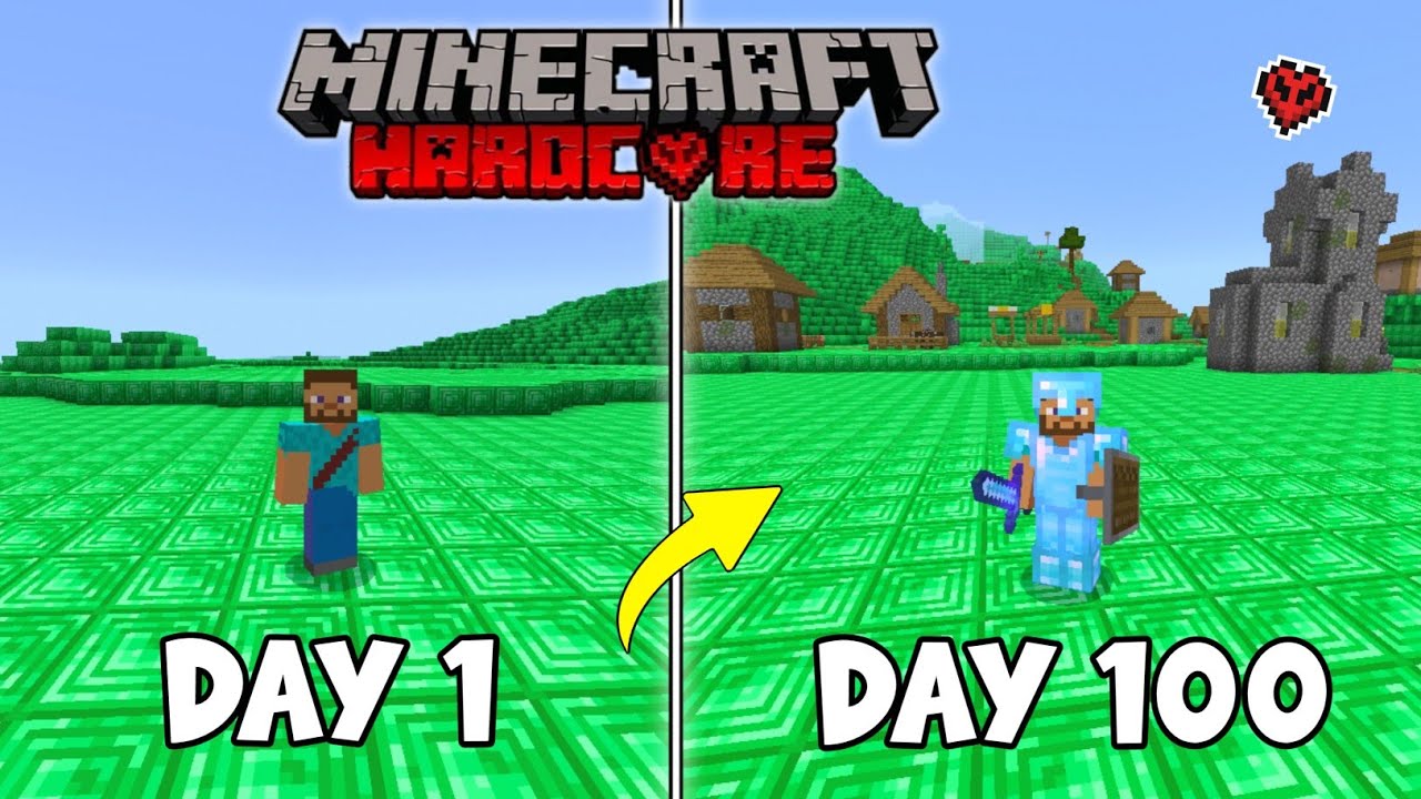 I Survive 100 Days In Minecraft EMERALD Only World || - YouTube