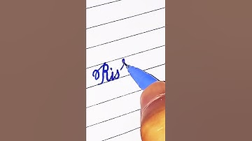 writing a name "Rishika" in cursive #shorts