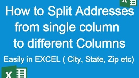 LEARN EXCEL: How to Split Addresses from one Column to Multiple Columns easily in Excel