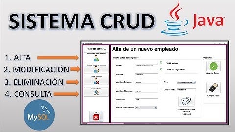 SISTEMA DE ALTAS, BAJAS, CAMBIOS Y CONSULTAS / JAVA / MySQL / Vídeo (1/24)