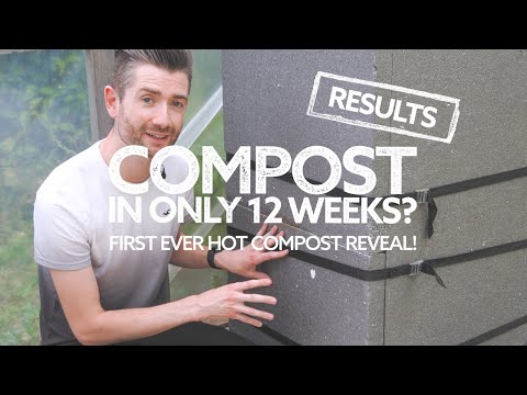 Homemade Hot Composter - Making hot compost in only 12 weeks? First Ever Compost Reveal!