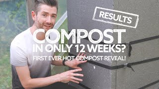 Homemade Hot Composter - Making hot compost in only 12 weeks? First Ever Compost Reveal!
