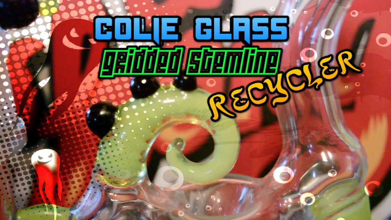 Colie Glass  Gridded Stemline Recycler