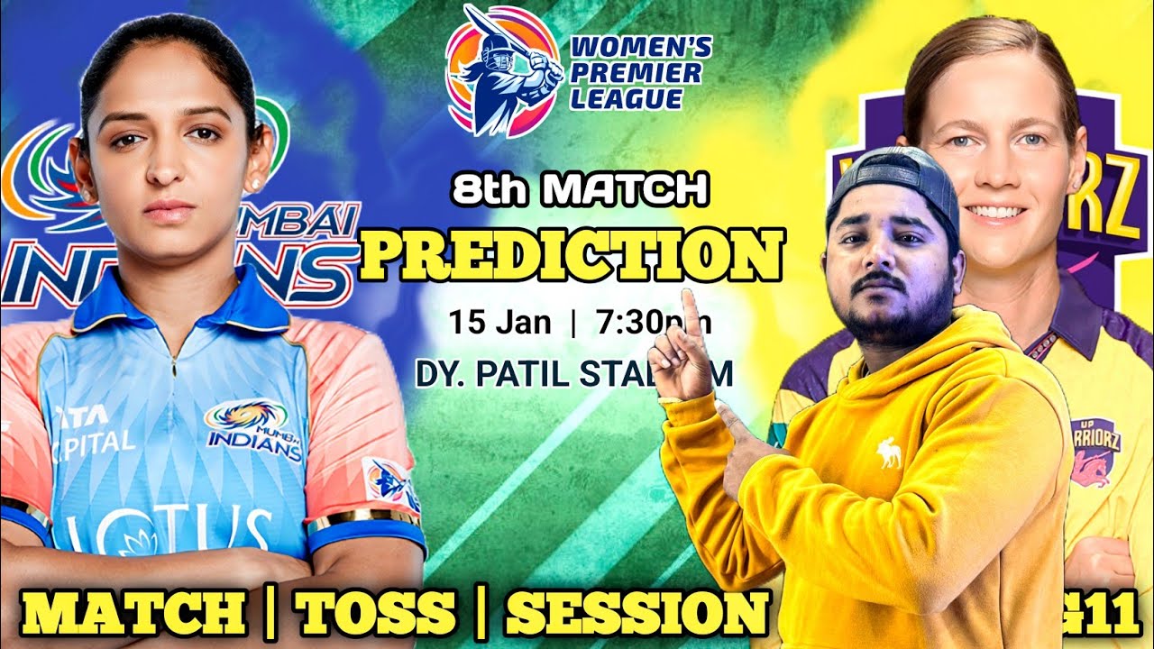 WPL 8th Match Prediction, Mumbai Indians vs UP Warriors Women's IPL 8th Match Prediction, MIW vs UPW