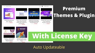 Purchase premium themes and plugins with license key for wordpress  in 5$