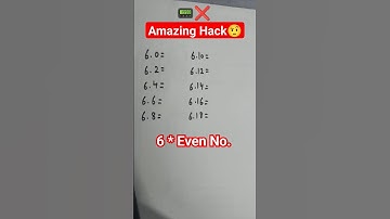 6*Even Numbers 😎 || Magic 🪄 || #ssccgl #shortsvideo #ssc #viral #tricks #maths #gk #aptitude #quiz
