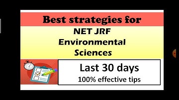 How to qualify Environmental science UGC NET JRF| last 30 day tips, book, notes| envirocademy